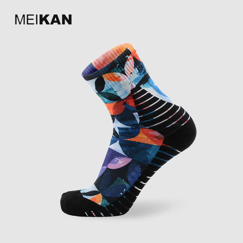 MEIKAN Breathable Waterproof Short Compression Socks Printing SoThick Warm Socks for Outdoor Sports